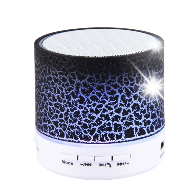 A9 Mini Tragbarer Glanz-Crack-Bluetooth-Stereolautsprecher mit LED-Licht, integriertem Mikrofon, unterstützt Freisprechanrufe und TF-Karte