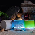 A9 Mini Tragbarer Glanz-Crack-Bluetooth-Stereolautsprecher mit LED-Licht, integriertem Mikrofon, unterstützt Freisprechanrufe und TF-Karte