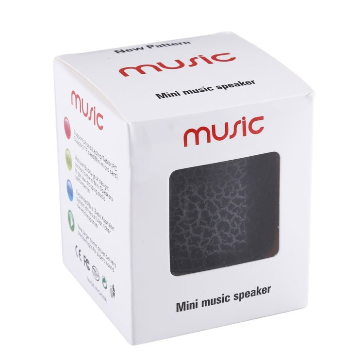 A9 Mini Tragbarer Glanz-Crack-Bluetooth-Stereolautsprecher mit LED-Licht, integriertem Mikrofon, unterstützt Freisprechanrufe und TF-Karte