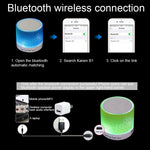 A9 Mini Tragbarer Glanz-Crack-Bluetooth-Stereolautsprecher mit LED-Licht, integriertem Mikrofon, unterstützt Freisprechanrufe und TF-Karte
