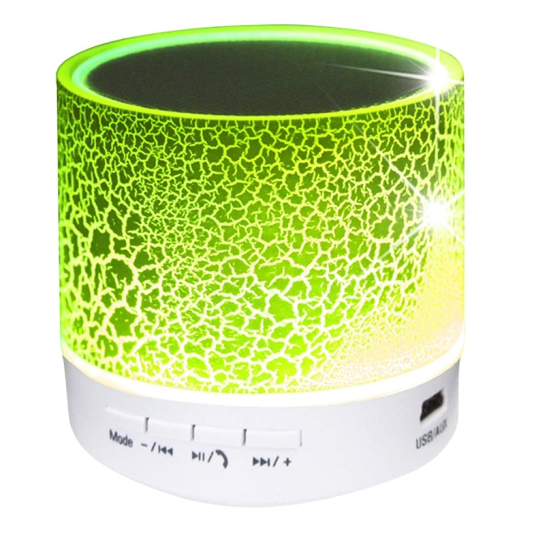 A9 Mini Tragbarer Glanz-Crack-Bluetooth-Stereolautsprecher mit LED-Licht, integriertem Mikrofon, unterstützt Freisprechanrufe und TF-Karte