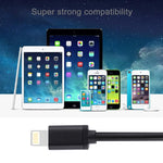 1m 3A 8-Pin zu USB Daten-Sync Ladekabel für iPhone, iPad, Durchmesser: 4 cm