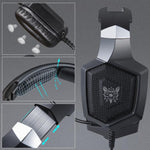ONIKUMA K8 Over-Ear-Gaming-Headset mit Bass-Stereo-Surround-Sound, Mikrofon und LED-Beleuchtung