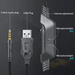 ONIKUMA K6 Over-Ear Gaming-Kopfhörer mit Bass, Stereo-Surround-Sound, Mikrofon und RGB-Beleuchtung