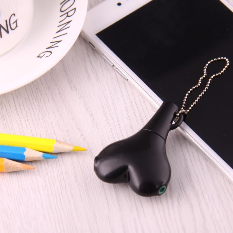 1 Männlich zu 2 Weiblich 3,5 mm Klinkenstecker Multifunktionaler herzförmiger Kopfhörer Audio-Video-Splitter Adapter mit Schlüsselanhänger für iPhone, iPad, iPod, Samsung, Xiaomi, HTC und andere 3,5 mm Audio-Schnittstellen elektronische digitale Produkte