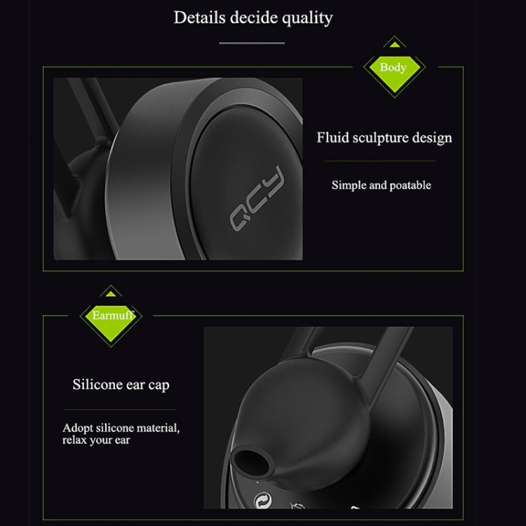 QCY J11 Universeller kabelloser Bluetooth 4.1 Ohrhörer mit Mikrofon für Smartphones oder andere Bluetooth-Geräte, Effektive Bluetooth-Reichweite: 10M