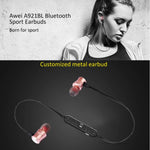 AWEI A921BL Kabelloser Sport Magnetischer Bluetooth-Ohrhörer mit Kabelsteuerung + Mikrofon