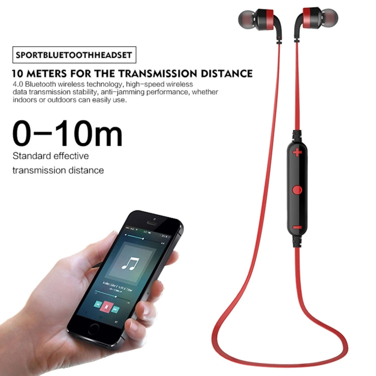 AWEI A960BL Kabelloser Sport Bluetooth Ohrhörer mit Kabelsteuerung, Unterstützt Freisprechanruf