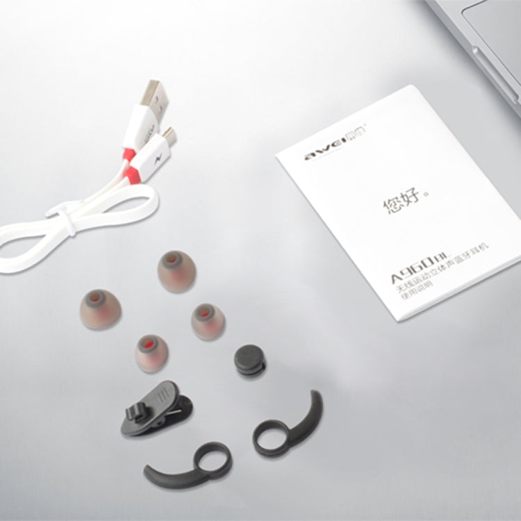 AWEI A960BL Kabelloser Sport Bluetooth Ohrhörer mit Kabelsteuerung, Unterstützt Freisprechanruf