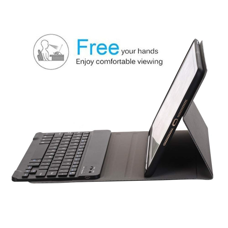 Abnehmbare Bluetooth-Tastatur + horizontale Klapp-Leder-Tablet-Hülle mit Halter & Stifthalter für iPad Pro 9,7 Zoll, iPad Air, iPad Air 2, iPad 9,7 Zoll (2017), iPad 9,7 Zoll (2018), A07B Blau, A07B Roségold, A07B Schwarz, A07B Gold