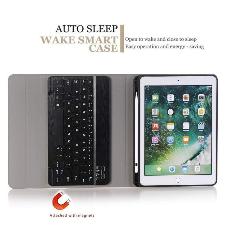 Abnehmbare Bluetooth-Tastatur + horizontale Klapp-Leder-Tablet-Hülle mit Halter & Stifthalter für iPad Pro 9,7 Zoll, iPad Air, iPad Air 2, iPad 9,7 Zoll (2017), iPad 9,7 Zoll (2018), A07B Blau, A07B Roségold, A07B Schwarz, A07B Gold