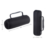 2-in-1 Hart-PU-Reißverschluss-Aufbewahrungstasche + weiche Silikonhülle für JBL Charge 3 Bluetooth-Lautsprecher mit Schultergurt
