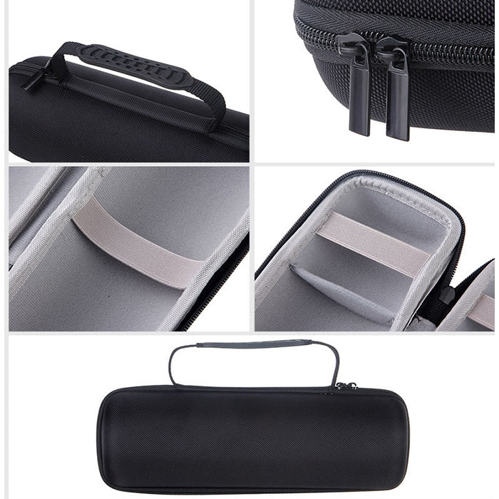 2-in-1 Hart-PU-Reißverschluss-Aufbewahrungstasche + weiche Silikonhülle für JBL Charge 3 Bluetooth-Lautsprecher mit Schultergurt