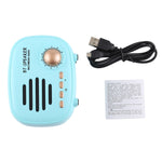 Q108 Retro Mini Kabelloser Bluetooth Lautsprecher, Unterstützt Freisprechen / TF-Karte / USB-Stick / FM