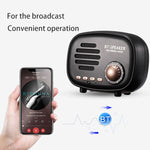 Q108 Retro Mini Kabelloser Bluetooth Lautsprecher, Unterstützt Freisprechen / TF-Karte / USB-Stick / FM