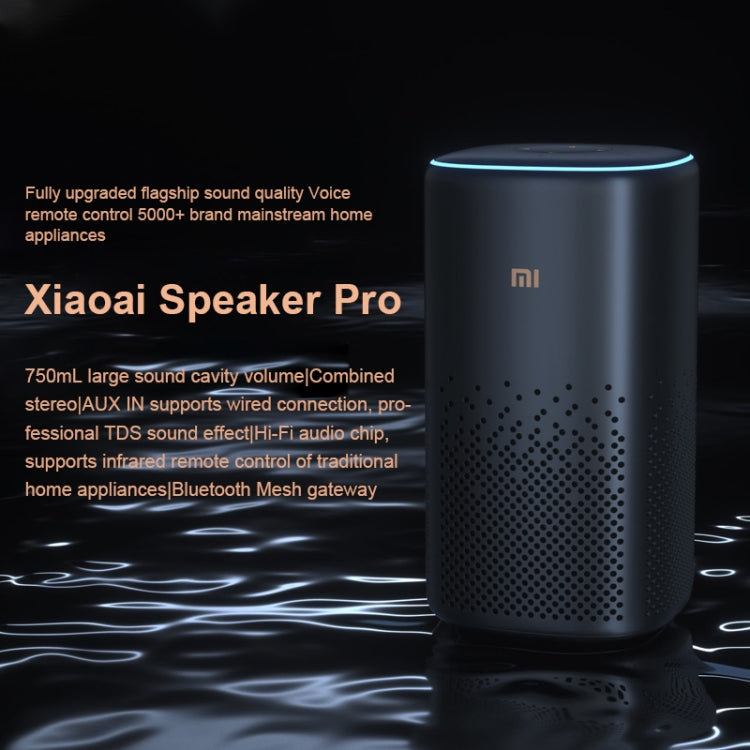 Xiaomi Xiaoai Speaker Pro mit 750ml großem Klangkammer-Volumen / AUX-IN Kabelverbindung / Stereo-Kombination / professionellem DTS Audio / Hi-Fi Audiochip / Infrarot-Fernbedienung traditioneller Haushaltsgeräte / Bluetooth Mesh Gateway, Xiaoai Speaker Pro