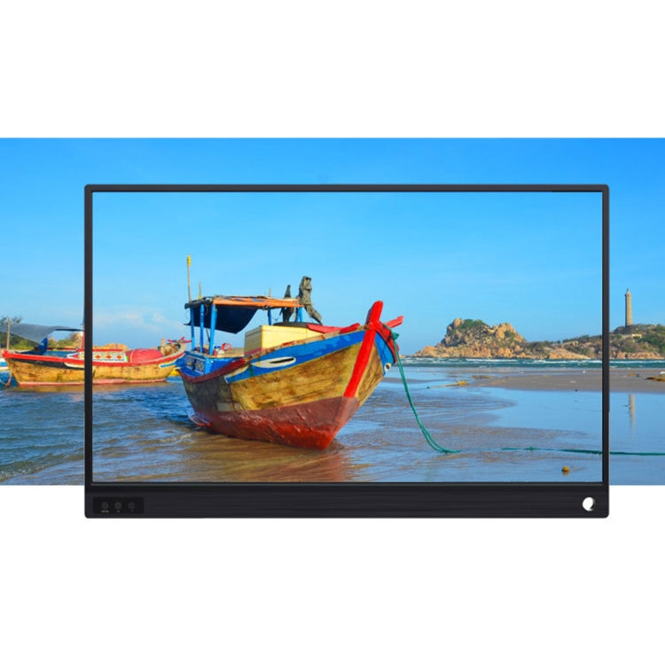 15,6 Zoll 1080P 178 Grad Weitwinkel HD Tragbares Displaygerät für Desktop-Computer / Spielekonsole / Simultane Bildschirm / PS4 / PS3 / XBox, mit Mini-HDMI & Micro USB & 2 USB-C / Typ-C Schnittstellen