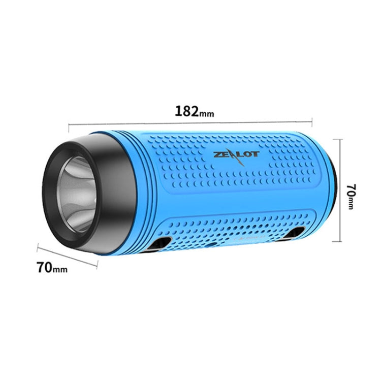 ZEALOT A1 Multifunktionaler kabelloser Bluetooth-Basslautsprecher, integriertes Mikrofon, unterstützt Bluetooth-Anrufe & AUX & TF-Karte & LED-Leuchten