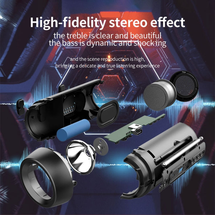 ZEALOT A1 Multifunktionaler kabelloser Bluetooth-Basslautsprecher, integriertes Mikrofon, unterstützt Bluetooth-Anrufe & AUX & TF-Karte & LED-Leuchten