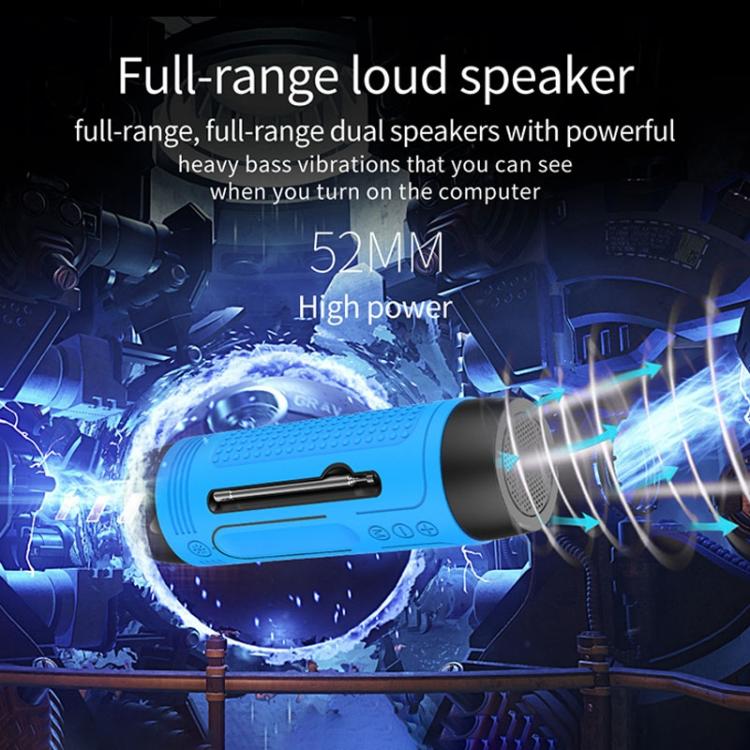ZEALOT A2 Multifunktionaler Bass Wireless Bluetooth Lautsprecher, eingebautes Mikrofon, unterstützt Bluetooth-Anrufe & AUX & TF-Karte & LED-Leuchten