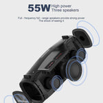 HOPESTAR A6X TWS Tragbarer Outdoor-Bluetooth-Lautsprecher mit farbigen Musiklichtern, unterstützt Powerbank & Freisprechfunktion & USB-Stick & TF-Karte & 3,5mm AUX, A6X Schwarz, A6X Grün