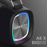 HOPESTAR A6X TWS Tragbarer Outdoor-Bluetooth-Lautsprecher mit farbigen Musiklichtern, unterstützt Powerbank & Freisprechfunktion & USB-Stick & TF-Karte & 3,5mm AUX, A6X Schwarz, A6X Grün
