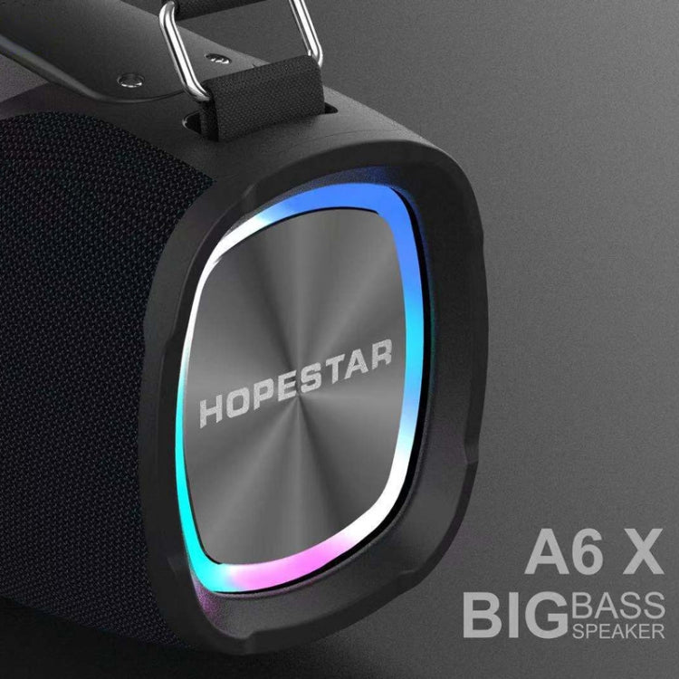 HOPESTAR A6X TWS Tragbarer Outdoor-Bluetooth-Lautsprecher mit farbigen Musiklichtern, unterstützt Powerbank & Freisprechfunktion & USB-Stick & TF-Karte & 3,5mm AUX, A6X Schwarz, A6X Grün