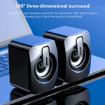 A2 USB 2.0 Kabelgesteuerter beleuchteter Handy Computer Mini Desktop Lautsprecher, beleuchtet