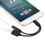 10cm 8 Pin Buchse & 3.5mm Audio Buchse zu 8 Pin Stecker Ladeadapterkabel, Unterstützt Alle IOS Systeme