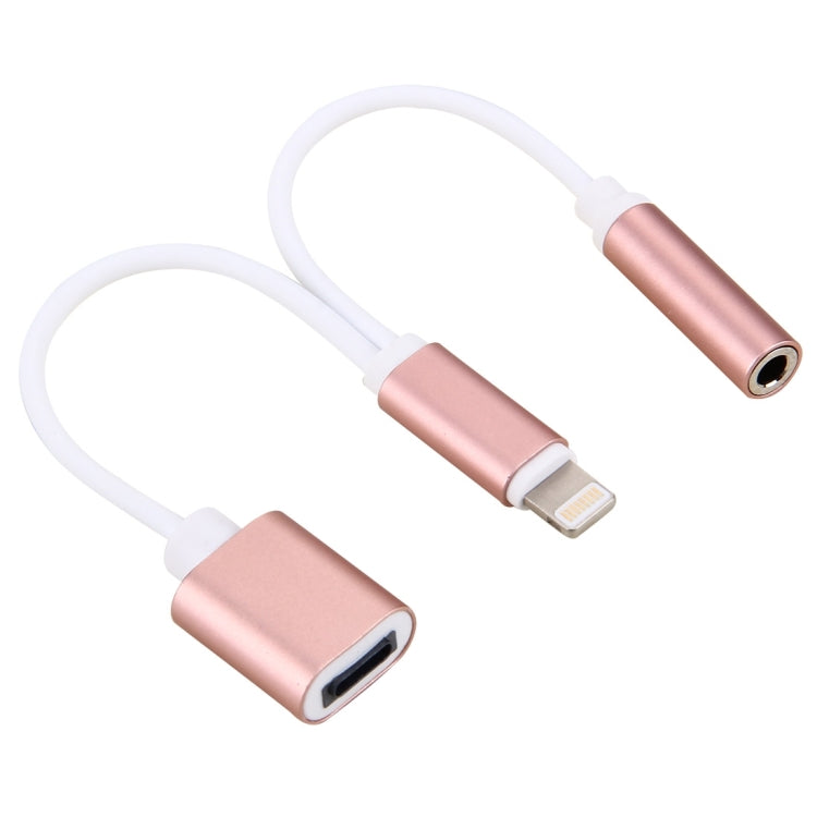10cm 8 Pin Buchse & 3.5mm Audio Buchse zu 8 Pin Stecker Ladeadapterkabel, Unterstützt Alle IOS Systeme