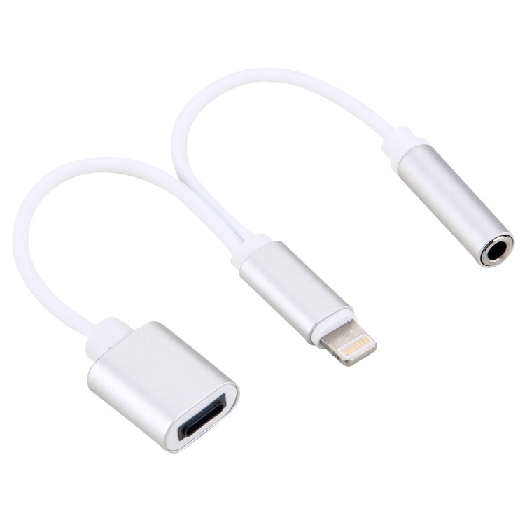 10cm 8 Pin Buchse & 3.5mm Audio Buchse zu 8 Pin Stecker Ladeadapterkabel, Unterstützt Alle IOS Systeme