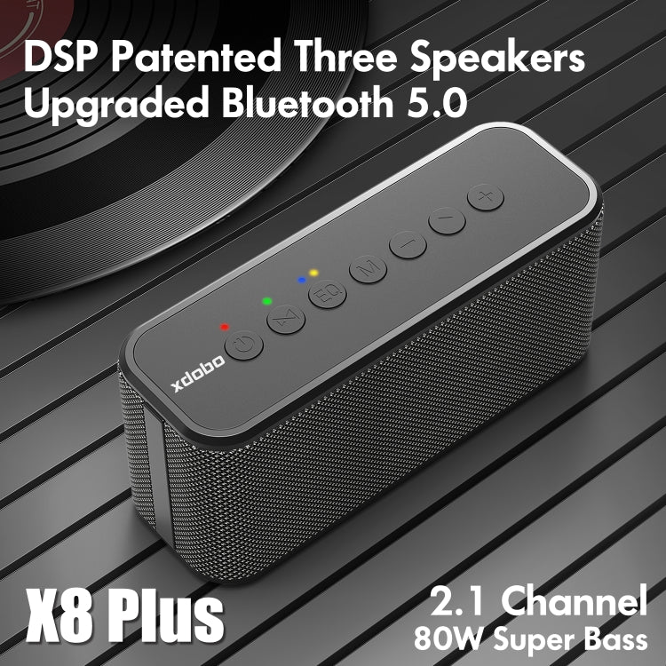 XDOBO X8 Plus 80W Kabelloser Bluetooth-Lautsprecher Outdoor-Subwoofer unterstützt TWS & TF-Karte & U-Disk, X8 Plus
