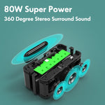 XDOBO X8 Plus 80W Kabelloser Bluetooth-Lautsprecher Outdoor-Subwoofer unterstützt TWS & TF-Karte & U-Disk, X8 Plus