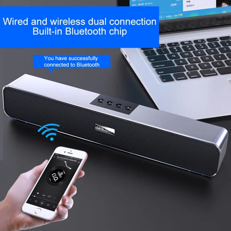 YINDIAO A36 Bluetooth 5.0 Smart Subwoofer Computer Kabelloser Bluetooth-Lautsprecher, Bluetooth Upgrade Version, Bluetooth Upgrade Version (Schwarz)