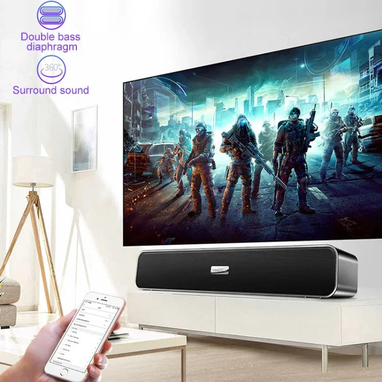 YINDIAO A36 Bluetooth 5.0 Smart Subwoofer Computer Kabelloser Bluetooth-Lautsprecher, Bluetooth Upgrade Version, Bluetooth Upgrade Version (Schwarz)