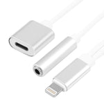 10cm 8 Pin Buchse & 3,5mm Audio Buchse zu 8 Pin Stecker Ladeadapterkabel, Unterstützt alle iOS Systeme