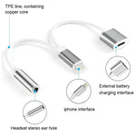 10cm 8 Pin Buchse & 3,5mm Audio Buchse zu 8 Pin Stecker Ladeadapterkabel, Unterstützt alle iOS Systeme