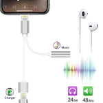 10cm 8 Pin Buchse & 3,5mm Audio Buchse zu 8 Pin Stecker Ladeadapterkabel, Unterstützt alle iOS Systeme