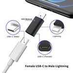 ENKAY Hat-Prince HC-6 Mini ABS USB-C / Typ-C 3.1 zu 8-Pin Port Anschlussadapter(Weiß), Schwarz, Typ-C zu 8-Pin