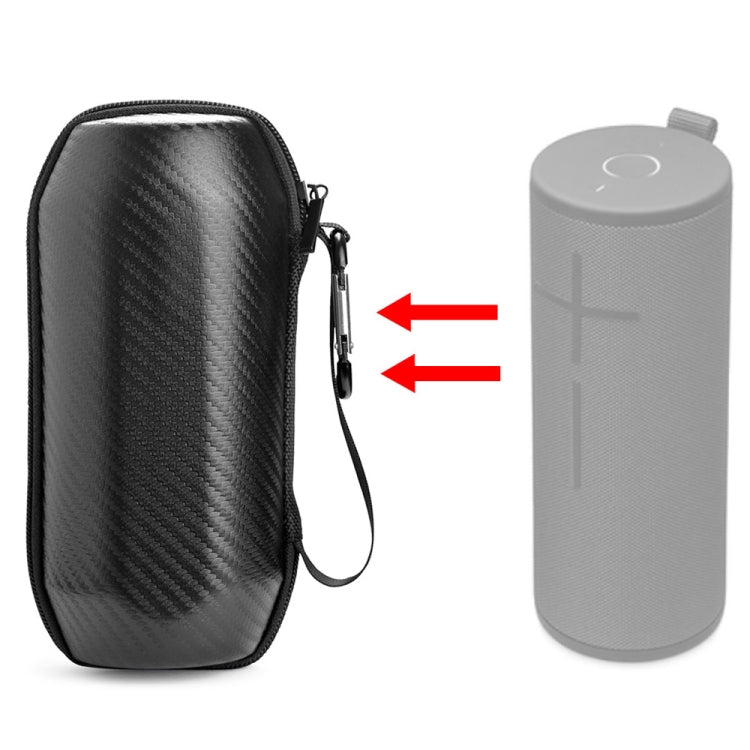 Für Logitech UE BOOM3 Outdoor Kabelloser Bluetooth-Lautsprecher Kohlefaser-Schutztasche Aufbewahrungsbox