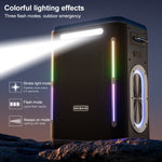 XDOBO SINOBAND Party 1981 300W Tragbarer Outdoor TWS Bluetooth Lautsprecher mit farbiger LED-Beleuchtung, SINOBAND Party 1981