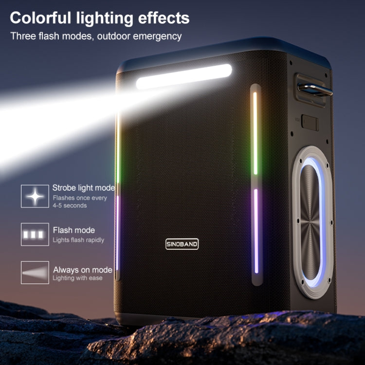 XDOBO SINOBAND Party 1981 300W Tragbarer Outdoor TWS Bluetooth Lautsprecher mit farbiger LED-Beleuchtung, SINOBAND Party 1981