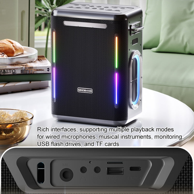 XDOBO SINOBAND Party 1981 300W Tragbarer Outdoor TWS Bluetooth Lautsprecher mit farbiger LED-Beleuchtung, SINOBAND Party 1981