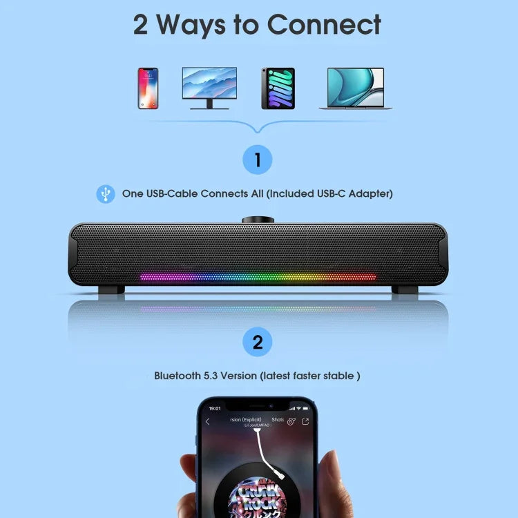 L16 Outdoor Tragbarer RGB-Licht-HiFi-USB-Bluetooth-Wireless-Lautsprecher, L16