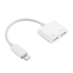 2 in 1 8 Pin Stecker zu 8 Pin Lade- + 8 Pin Audio Buchse Ohrhörer Adapter mit Anruffunktion, Unterstützt IOS 10.3.1 oder neuer