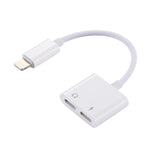 2 in 1 8 Pin Stecker zu 8 Pin Lade- + 8 Pin Audio Buchse Ohrhörer Adapter mit Anruffunktion, Unterstützt IOS 10.3.1 oder neuer