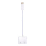 2 in 1 8 Pin Stecker zu 8 Pin Lade- + 8 Pin Audio Buchse Ohrhörer Adapter mit Anruffunktion, Unterstützt IOS 10.3.1 oder neuer