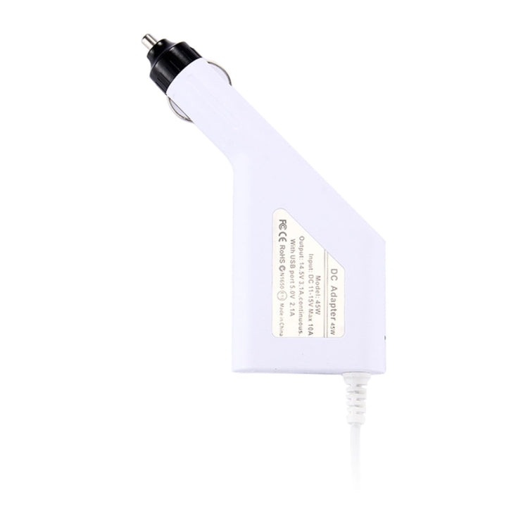 45W 14,5V 3,1A 5-Pin T-Style MagSafe 1 Auto-Ladegerät mit 1 USB-Anschluss für Apple Macbook A1150 / A1151 / A1172 / A1184 / A1211 / A1370, Länge: 1,7m, 45W 14,5V 3,1A