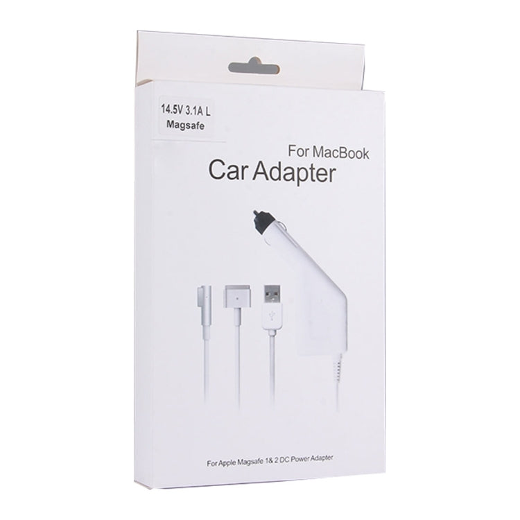 45W 14,5V 3,1A 5-Pin T-Style MagSafe 1 Auto-Ladegerät mit 1 USB-Anschluss für Apple Macbook A1150 / A1151 / A1172 / A1184 / A1211 / A1370, Länge: 1,7m, 45W 14,5V 3,1A