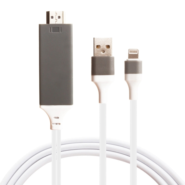 8-Pin-Stecker zu HDMI & USB-Stecker Adapterkabel, Länge: 2 m, 8-Pin-Stecker